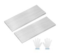 sourcing map 2Pcs 304 Stainless Steel Flat Bar, 5mm x 40mm x 100mm Metal Strips Brushed Finish Trim Strips Sheet for Fabrication, Welding, Engineering, Kitchen DIY Craft Making