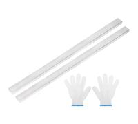 sourcing map 2Pcs 304 Stainless Steel Flat Bar, 6mm x 10mm x 200mm Metal Strips Brushed Finish Trim Strips Sheet for Fabrication, Welding, Engineering, Kitchen DIY Craft Making