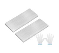 sourcing map 2Pcs 304 Stainless Steel Flat Bar, 6mm x 40mm x 100mm Metal Strips Brushed Finish Trim Strips Sheet for Fabrication, Welding, Engineering, Kitchen DIY Craft Making