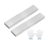 sourcing map 2Pcs 304 Stainless Steel Flat Bar, 8mm x 20mm x 100mm Metal Strips Brushed Finish Trim Strips Sheet for Fabrication, Welding, Engineering, Kitchen DIY Craft Making