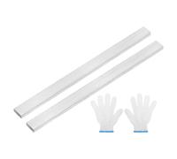 sourcing map 2Pcs 304 Stainless Steel Flat Bar, 8mm x 20mm x 300mm Metal Strips Brushed Finish Trim Strips Sheet for Fabrication, Welding, Engineering, Kitchen DIY Craft Making