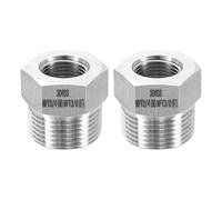 sourcing map 2pcs 304 Stainless Steel Reducer Bushing 3/4" NPT Male x 3/8" NPT Female Hex Bushings Pipe Fittings Reducing Cast Pipe Adapter for Air Water Oil Gas Tube