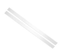 sourcing map 2Pcs 304 Stainless Steel Sheet Gap Filler, 30" x 1.5" Self-Adhesive Metal Molding Trim Strip Gap Cover for Microwave Mirror Frame Home Decoration, Brushed Silver