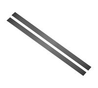 sourcing map 2Pcs 304 Stainless Steel Sheet Gap Filler, 30" x 1.5" Self-Adhesive Metal Molding Trim Strip Gap Cover for Microwave Mirror Frame Home Decoration, Brushed Black