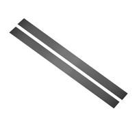 sourcing map 2Pcs 304 Stainless Steel Sheet Gap Filler, 30" x 2" Self-Adhesive Metal Molding Trim Strip Gap Cover for Microwave Mirror Frame Home Decoration, Brushed Black