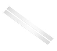 sourcing map 2Pcs 304 Stainless Steel Sheet Gap Filler, 30" x 2" Self-Adhesive Metal Molding Trim Strip Gap Cover for Microwave Mirror Frame Home Decoration, Brushed Silver