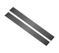 sourcing map 2Pcs 304 Stainless Steel Sheet Gap Filler, 30" x 3" Self-Adhesive Metal Molding Trim Strip Gap Cover for Microwave Mirror Frame Home Decoration, Brushed Black