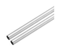 sourcing map 2Pcs 304 Stainless Steel Tube, 10mm OD 9mm ID 305mm Length Round Seamless Metal Straight Pipe 0.5mm Thick Weldable Tubing for Industry DIY Projects(0.35" ODx0.39 IDx12 L)