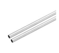 sourcing map 2Pcs 304 Stainless Steel Tube 5mmOD 4mmID 254mmL 0.5mm Thick | 0.2"ODx0.16"IDx10"L Round Seamless Metal Straight Pipe Weldable Tubing for Industry DIY Projects