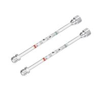 sourcing map 2pcs 30cm/12 Airless Paint Spray Gun Tip Extension Pole Rod Painting Aluminum Alloy Anti-Corrosion Airless Paint Sprayer Extension Silver Tone