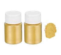 sourcing map 2pcs 30g/1oz Mica Powder Natural Resin Epoxy Pigment Powders for Casting Resin, Car Paint, DIY Arts and Crafts, King Gold