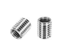 sourcing map 2Pcs 316 Stainless Steel Thread Reducing Nuts, M10x1.5 Male to M8x1.25 Female 12mm Long Metric Repairing Insert Nut Screw Threaded Adapters Sleeve Reducer Conversion Fastener