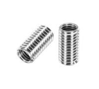 sourcing map 2Pcs 316 Stainless Steel Thread Reducing Nuts, M10x1.5 Male to M8x1.25 Female 15mm Long Metric Repairing Insert Nut Screw Threaded Adapters Sleeve Reducer Conversion Fastener