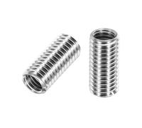 sourcing map 2Pcs 316 Stainless Steel Thread Reducing Nuts, M10x1.5 Male to M8x1.25 Female 20mm Long Metric Repairing Insert Nut Screw Threaded Adapters Sleeve Reducer Conversion Fastener
