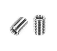 sourcing map 2Pcs 316 Stainless Steel Thread Reducing Nuts, M12x1.75 Male to M8x1.25 Female 15mm Long Metric Repairing Insert Nut Screw Threaded Adapters Sleeve Reducer Conversion Fastener