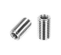 sourcing map 2Pcs 316 Stainless Steel Thread Reducing Nuts, M12x1.75 Male to M8x1.25 Female 20mm Long Metric Repairing Insert Nut Screw Threaded Adapters Sleeve Reducer Conversion Fastener