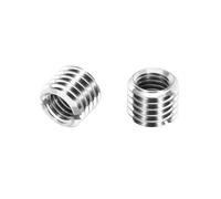 sourcing map 2Pcs 316 Stainless Steel Thread Reducing Nuts, M14x2 Male to M10x1.5 Female 12mm Long Metric Repairing Insert Nut Screw Threaded Adapters Sleeve Reducer Conversion Fastener