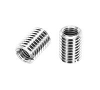 sourcing map 2Pcs 316 Stainless Steel Thread Reducing Nuts, M14x2 Male to M10x1.5 Female 20mm Long Metric Repairing Insert Nut Screw Threaded Adapters Sleeve Reducer Conversion Fastener