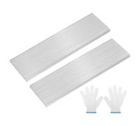 sourcing map 2Pcs 316L Stainless Steel Flat Bar, 4mm x 30mm x 100mm Metal Strips Brushed Finish Trim Strips Sheet for Fabrication, Welding, Engineering, Kitchen DIY Craft Making