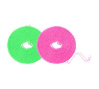 sourcing map 2Pcs 32.8ft Windproof Nylon Clothesline, Portable Washing Line, Adjustable Clothes Drying Rope for Camping Travel Hanger, 2 Color