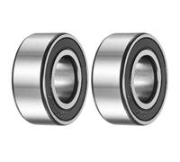 sourcing map 2Pcs 3205-2RS/5205-2RS Double Row Sealed Angular Contact Ball Bearing, 24.5 x 52 x 20.5mm Ball Bearings for Electric Motor, Pumps, Compressor, Agricultural Machinery