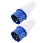 sourcing map 2Pcs 32A 3 Pin CEE Industrial Plug Connector, 220-240V 2P+E IP44 Waterproof Aviation Male Industrial Connectors for Industry