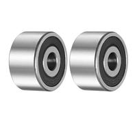 sourcing map 2Pcs 3300-2RS/5300-2RS Double Row Sealed Angular Contact Ball Bearing, 10 x 35 x 19mm Ball Bearings for Electric Motor, Pumps, Compressor, Agricultural Machinery