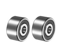 sourcing map 2Pcs 3300-2RS/5300-2RS Double Row Sealed Angular Contact Ball Bearing, 10 x 35 x 19mm Ball Bearings for Electric Motor, Pumps, Compressors, Agricultural Machinery