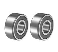 sourcing map 2Pcs 3305-2RS/5305-2RS Double Row Sealed Angular Contact Ball Bearing, 25 x 62 x 25.4mm Ball Bearings for Electric Motor, Pumps, Compressors, Agricultural Machinery
