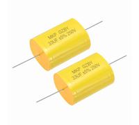 sourcing map 2Pcs 33uF Frequency Divider Capacitor, 250V Audio Speaker Crossover Non-Polarity Polypropylene MKP Film Capacitor