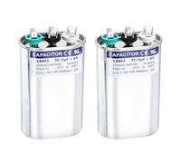 sourcing map 2Pcs 35+5 MFD CBB65 Run Start Capacitor 35+5 uF, 370/440V Oval AC Capacitor for AC Motor Run, HVAC, Air Conditioner, Condenser Motors