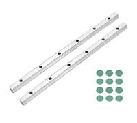sourcing map 2Pcs 350mm HGR15 Linear Guide Rail, Bearing Steel Linear Motion Guideway for DIY CNC Routers Lathes Mills Automatic Equipment