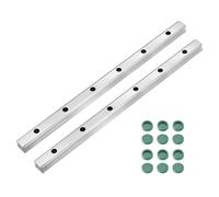 sourcing map 2Pcs 350mm HGR20 Linear Guide Rail, Bearing Steel Linear Motion Guideway for DIY CNC Routers Lathes Mills Automatic Equipment
