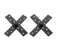 sourcing map 2Pcs 360 Degree Rotating Pivot Hinges, 150 x 29mm Stainless Steel Centre Shaft Concealed Hidden Hinge for Home Kitchen Swinging Cabinet Doors, Black