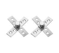 sourcing map 2Pcs 360 Degree Rotating Pivot Hinges, 75 x 18mm Stainless Steel Centre Shaft Concealed Hidden Hinge for Home Kitchen Swinging Cabinet Doors, Silver