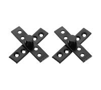 sourcing map 2Pcs 360 Degree Rotating Pivot Hinges, 75 x 18mm Stainless Steel Centre Shaft Concealed Hidden Hinge for Home Kitchen Swinging Cabinet Doors, Black