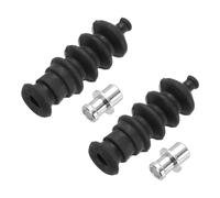 sourcing map 2Pcs 37mm Waterproof Push Rod Rubber Seal Bellow with Aluminum Mount for RC Boat Brushless Electric Boat Car
