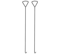 sourcing map 2pcs 39.4" Manhole Hook Versatile Manhole Cover Lifter Heavy Loading Carbon Steel Lid Puller with Rotated Handle for Manhole Covers & Storm Drain Cover, Black