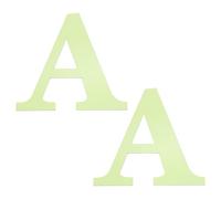 sourcing map 2Pcs 3D Alphabet Mirror Wall Stickers, 3.9" Letter A | Fluorescent Green Self-Adhesive Glow in the Dark Sticker for DIY Party Wedding House Room Bedroom Wall Decoration