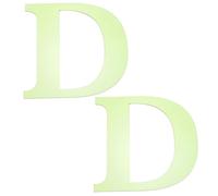 sourcing map 2Pcs 3D Alphabet Mirror Wall Stickers, 3.9" Letter D Self-Adhesive Glow in the Dark Sticker for DIY Party Wedding House Room Bedroom Wall Decoration, Fluorescent Green