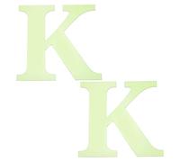 sourcing map 2Pcs 3D Alphabet Mirror Wall Stickers, 3.9" Letter K Self-Adhesive Glow in the Dark Sticker for DIY Party Wedding House Room Bedroom Wall Decoration, Fluorescent Green