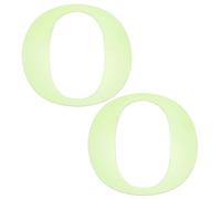 sourcing map 2Pcs 3D Alphabet Mirror Wall Stickers, 3.9" Letter O | Fluorescent Green Self-Adhesive Glow in the Dark Sticker for DIY Party Wedding House Room Bedroom Wall Decoration