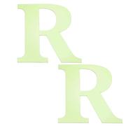 sourcing map 2Pcs 3D Alphabet Mirror Wall Stickers, 3.9" Letter R Self-Adhesive Glow in the Dark Sticker for DIY Party Wedding House Room Bedroom Wall Decoration, Fluorescent Green
