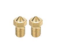 sourcing map 2pcs 3D Printer Nozzle,Brass V6 Nozzle 0.25mm,Extruder Print Head for Filament 1.75mm V5-V6 M6 3D Printer