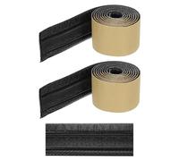 sourcing map 2pcs 3D Wall Edging Self-Adhesive 89"x3.1" Flexible Peel and Stick Molding Trim for Wall Mirror Door Wardrobe Gap Sealing Frame Lines, Black