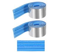 sourcing map 2pcs 3D Wall Edging Self-Adhesive 90"x3.4" Flexible Peel and Stick Molding Trim for Wall Mirror Door Wardrobe Gap Sealing Frame Lines, Blue