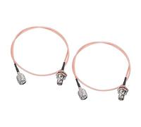 sourcing map 2Pcs 3FT/30cm RG316 Coaxial Cables TNC Male to TNC Female Bulkhead Low Loss RF Coaxial Cable for Network 2G 3G 4G Antenna Router Coax Mobile to Base Antenna 50 Ohm Orange