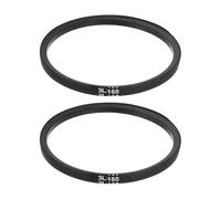 sourcing map 2Pcs 3L160 Classic Wrapped Rubber V-Belt, 16"(406mm) Outside Circumference, 3L Profile V Belt 3/8" Width 7/32" Height
