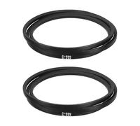 sourcing map 2Pcs 3L650 Classic Wrapped Rubber V-Belt, 65"(1651mm) Outside Circumference, 3L Profile V Belt 3/8" Width 7/32" Height