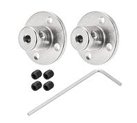 sourcing map 2pcs 3mm Flange Coupling Connector, Shaft Axis Fittings for DIY RC Model Motors, with 4pcs Fastening Screw 1pcs M1.5 Hex Wrench